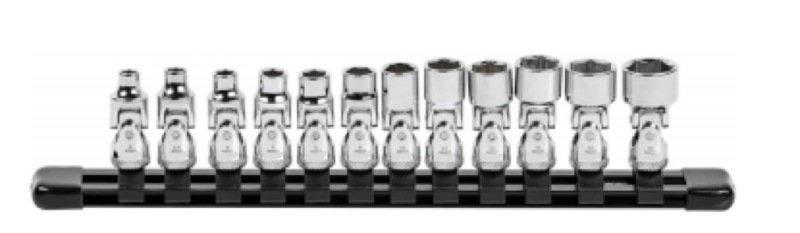12PCES 1/2'' Drive Metric Flex Socket Set