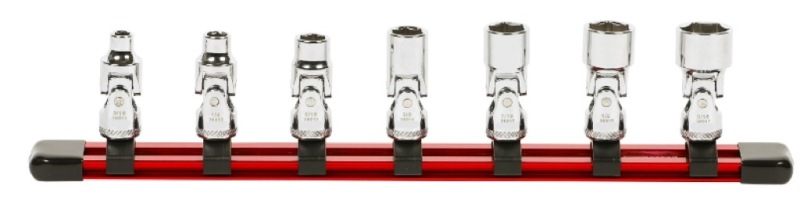 7PCES 1/4'' Drive SAE Universal Flex Socket Set
