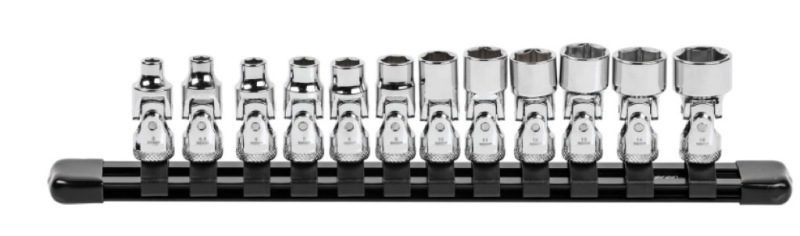 12PCES 1/4'' Drive Metric Flex Socket Set