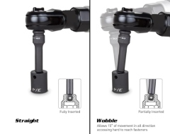 3pcs 3/8" Drive Wobble Impact Extension Bar Set