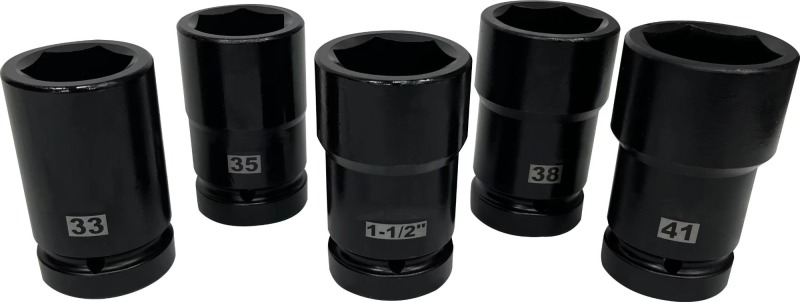 5pce 1" Master Budd Wheel Impact Socket Set