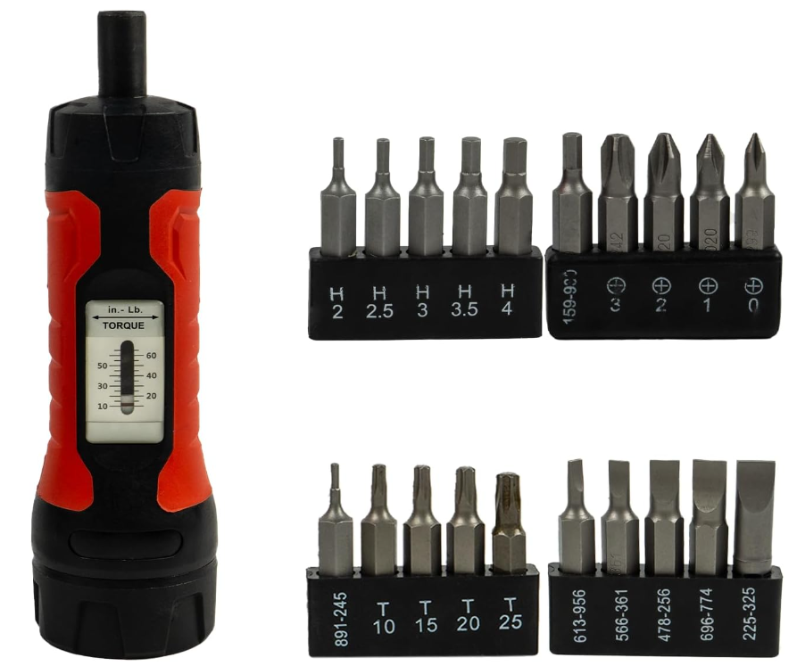 21pce 1/4" Drive Screwdriver Torque Wrench