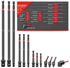13-piece 1/4" Impact Socket Adapter Set