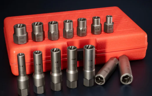 14pcs 3/8'' Deep and Shallow Stripped Bolt Extractor Socket Set