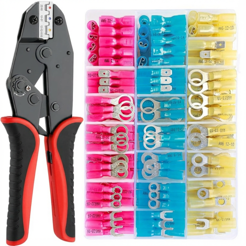 Heat Shrink Crimping Tool Set with 280PCS Marine Grade Wire Connectors – AWG 22–10