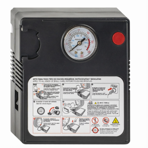 Compact 12V Air Compressor – 10BAR, 100W, Portable Tyre Inflator