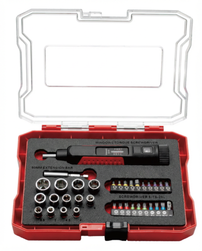 14 Drive Adjustable Torque Screwdriver Set 1–6 Nm, 35-Piece Precision Tool Kit