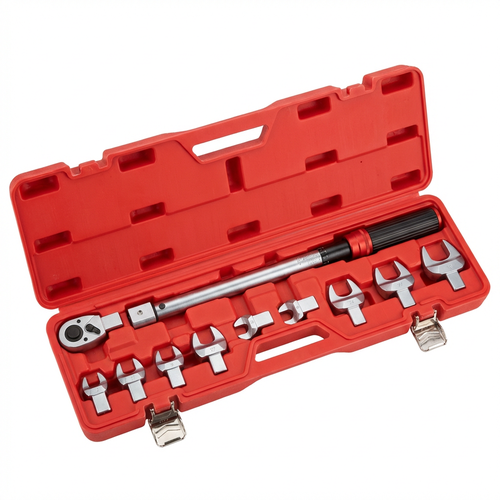 11pc 1/2" Drive Interchangeable Torque Wrench Set (40–220Nm)