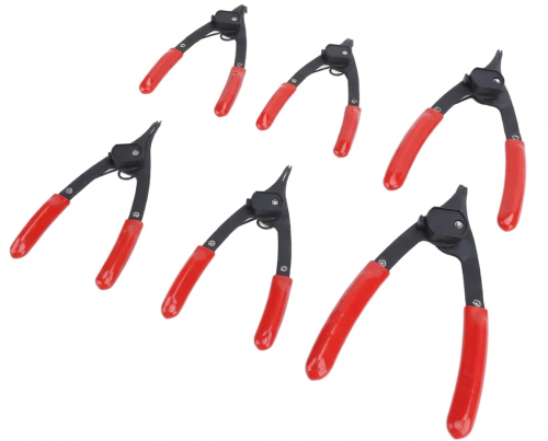 6pc Circlip Pliers Set (6 &amp; 8, Internal &amp; External, CR-V Steel)