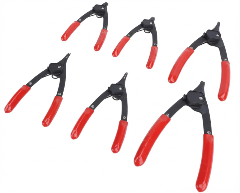 6pc Circlip Pliers Set (6 & 8, Internal & External, CR-V Steel)