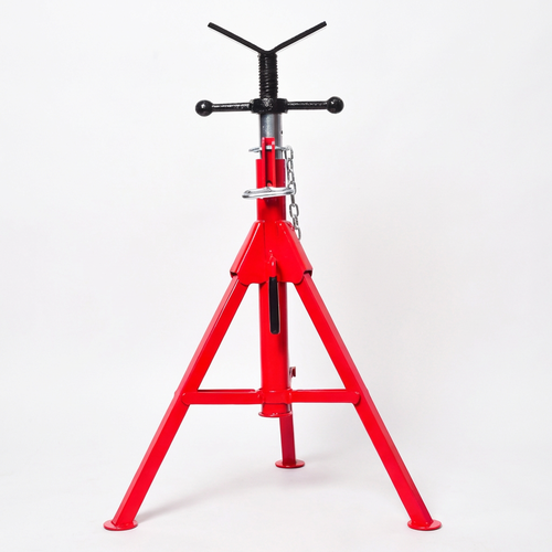 Heavy Duty Folding Leg Pipe Stand with V Head – Adjustable Height, 1135kg Capacity