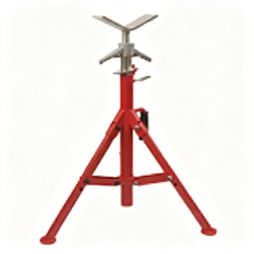 Heavy Duty Folding Leg Pipe Stand with V Head – Adjustable Height, 1135kg Capacity