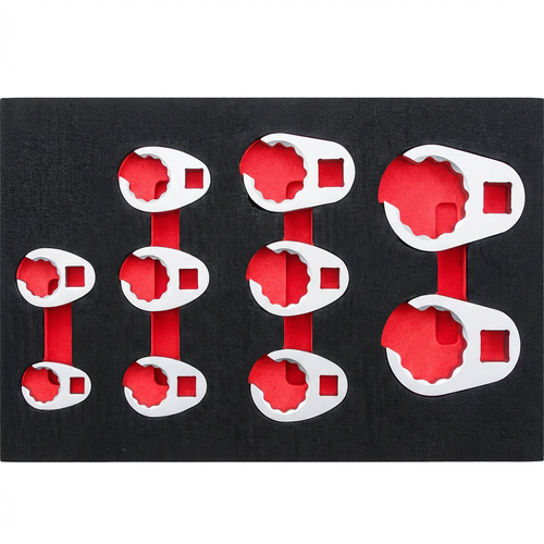 10PCS Crowfoot Spanner Set – 3/8, 1/2, 3/4 Drive