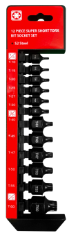 12PC Super Short Torx Bit Socket Set