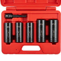 6pcs Large Tap Socket Set with Magnetic – 1/2 Drive