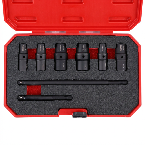 Double Ended Thin Wall Impact Socket Set – 1/4 Drive (8pcs)