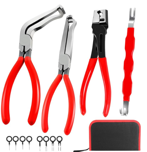 4 Pieces Electrical Disconnect Pliers Set – Automotive Electrical &amp; Hose Service Kit