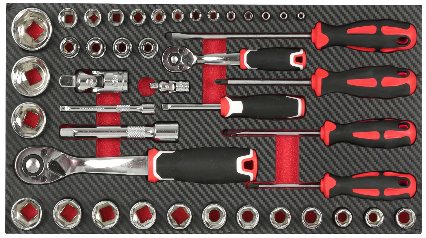 3pc Stackable Rolling Workshop Toolbox with 105pc Tools
