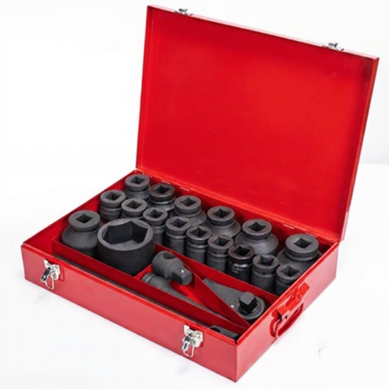 21 Piece 1 Drive SAE Imperial Jumbo Impact Socket Set