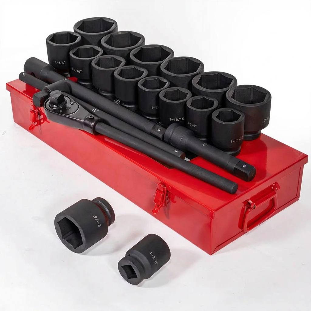 1 Drive Jumbo Metric Impact Socket Set – 21 Piece