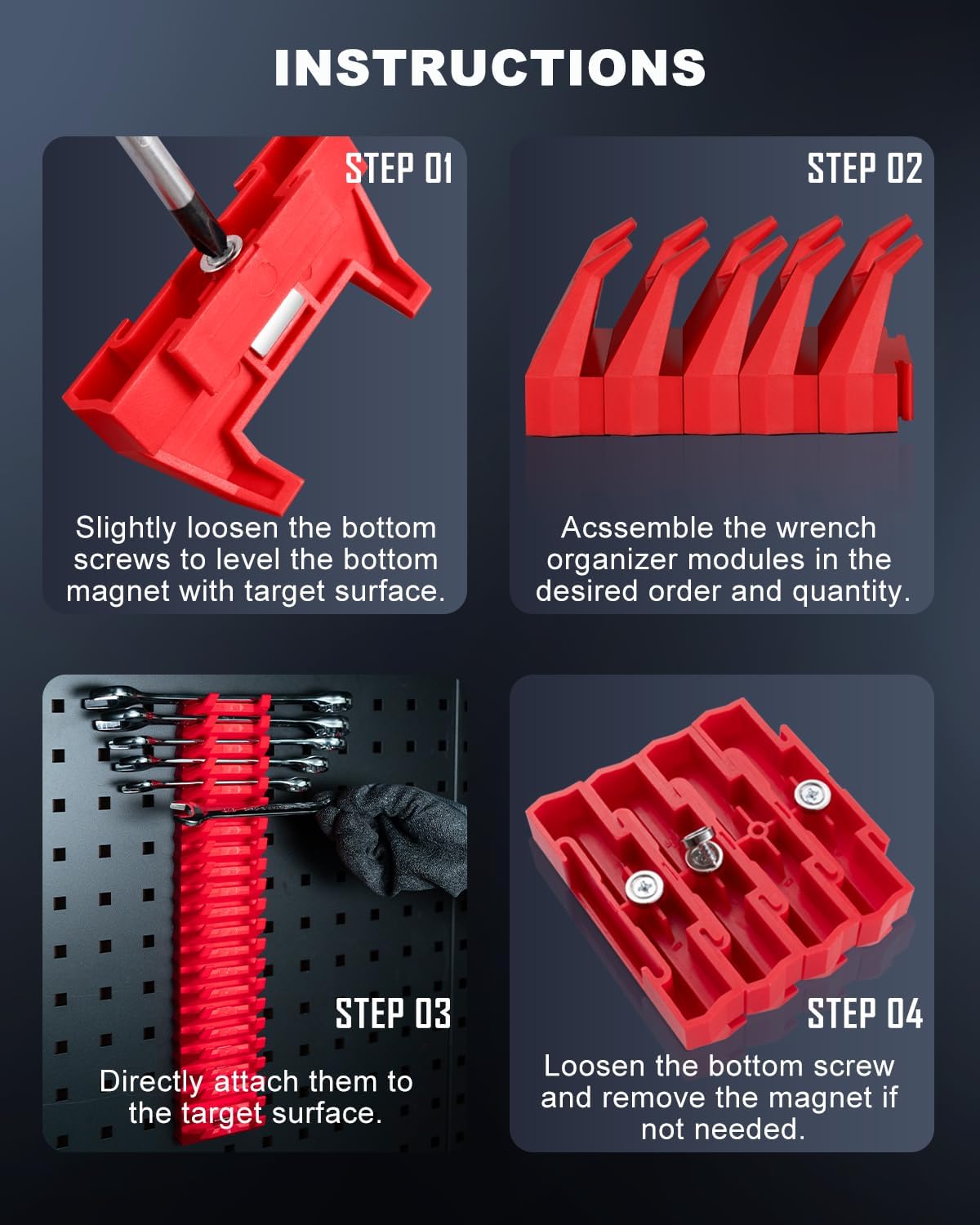 42PC Magnetic Modular Tool Organizer