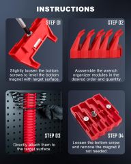 42PC Magnetic Modular Tool Organizer