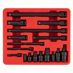 17pcs Impact Adaptor & Wobble Extension Set (1/4'', 3/8'', 1/2'')