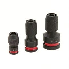 3PCS Impact Socket Adapter Set – CR-MO Square Drive to 14 Hex Quick Release Bit Holder