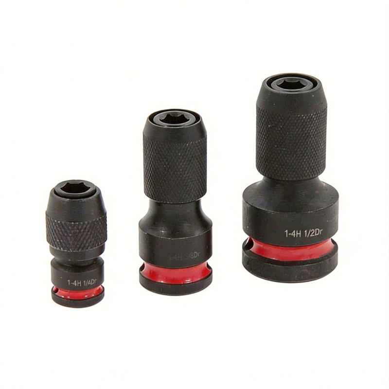 3PCS Impact Socket Adapter Set – CR-MO Square Drive to 14 Hex Quick Release Bit Holder