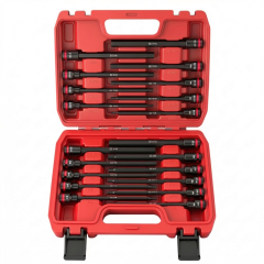 20PCS 38 Extra Long Hex Bit Socket Set 150mm CR-V & S2 China Professional Tool Supplier
