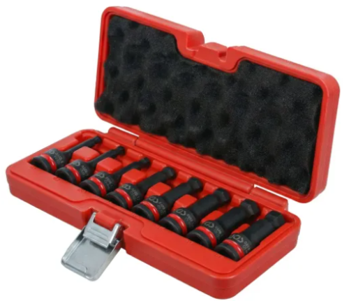 9PCS 1/2 Drive Ball End Hex Impact Socket Set 75mm CR-MO Long Allen Bit Socket Set