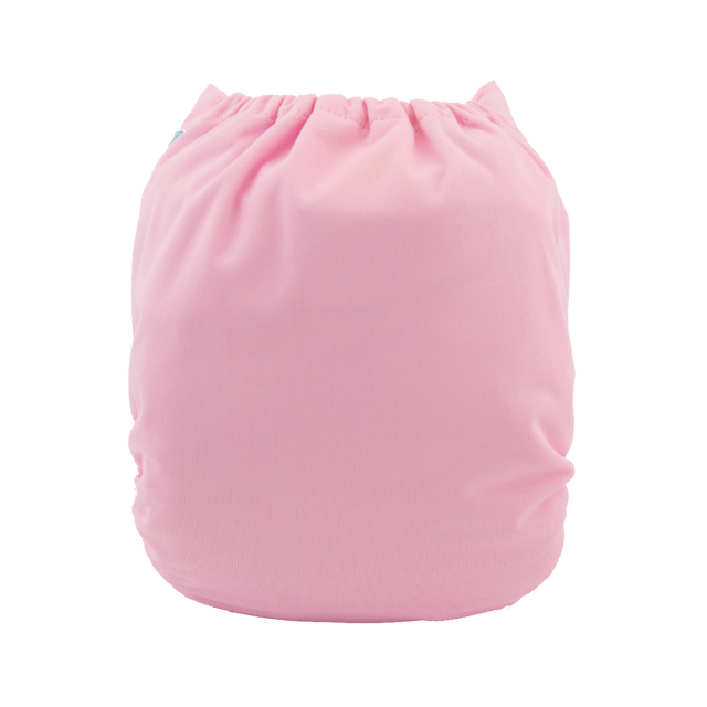 ALVABABY One Size Solid Color Pocket Cloth Diaper -Pink(B18A)