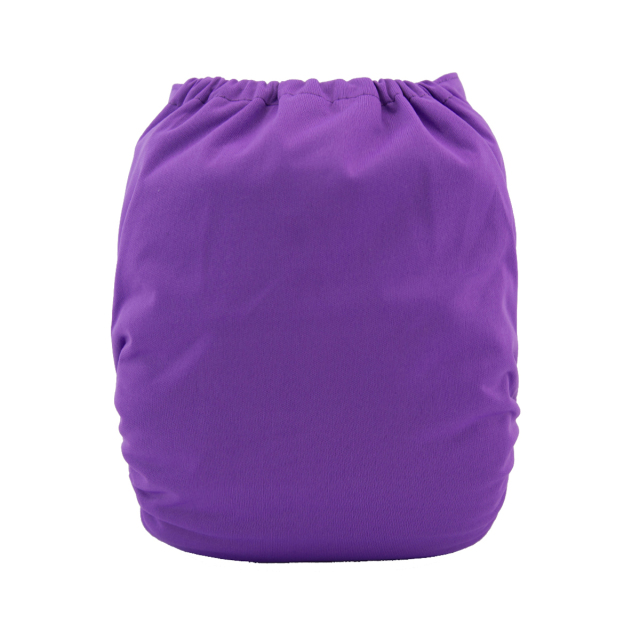 ALVABABY One Size Solid Color Pocket Cloth Diaper -Purple(B15A)