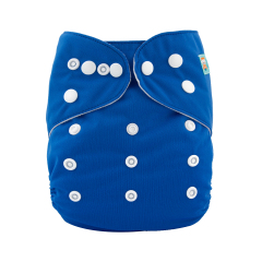 ALVABABY One Size Solid Color Pocket Cloth Diaper -Blue(B25A)