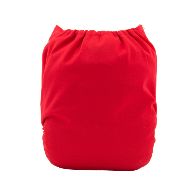 ALVABABY One Size Solid Color Pocket Cloth Diaper -Red(B07A)