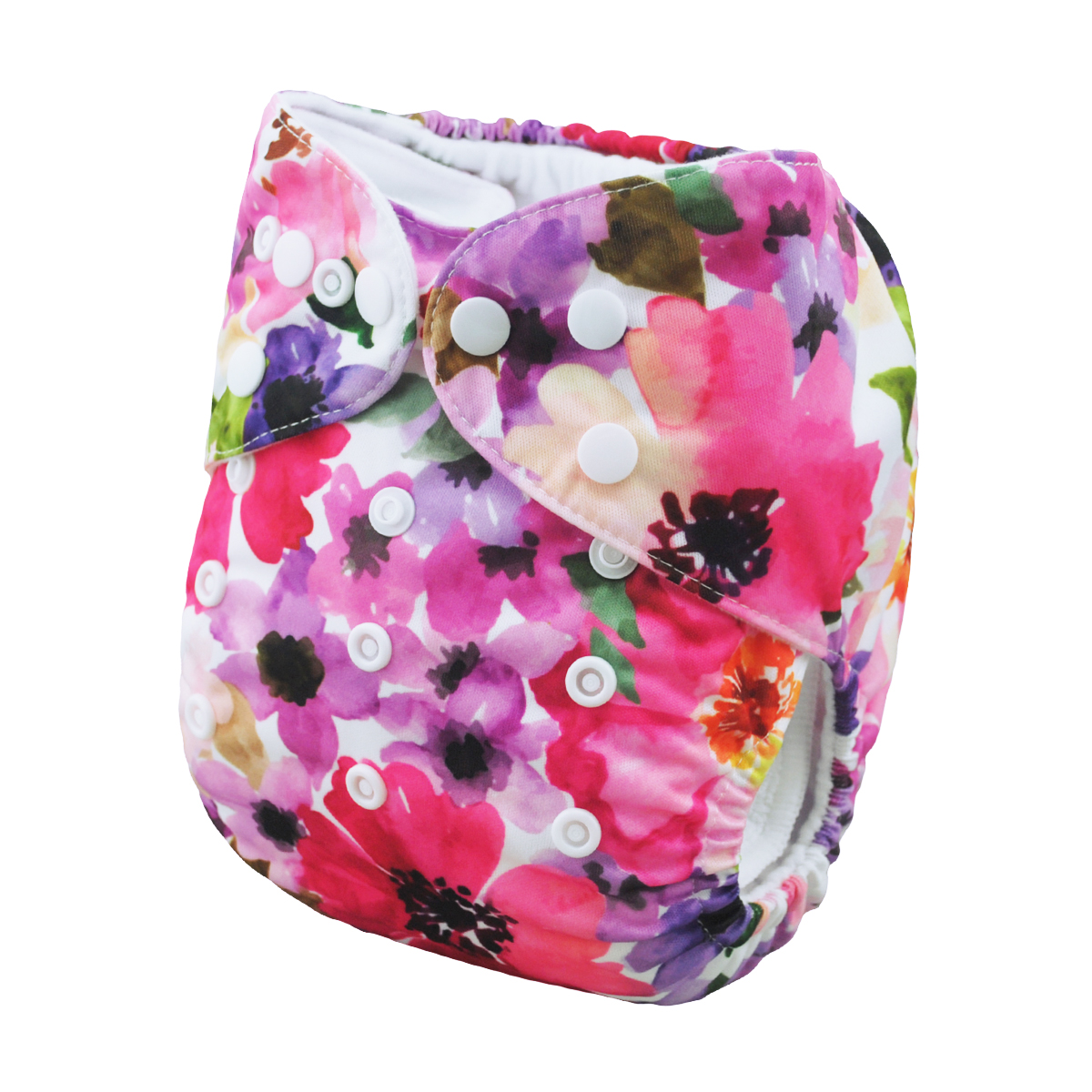 ALVABABY Print Cloth Diaper - One Size Adjustable Washable & Reusable Diaper for Babies and Toddlers (Flower, H065A)