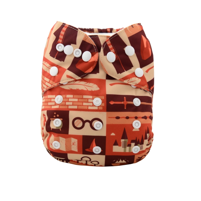 ALVABABY One Size Positioning Printed Cloth Diaper -Harry Potter(YD03A)