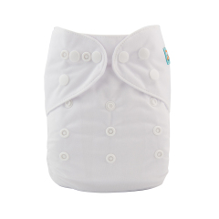 ALVABABY One Size Solid Color Pocket Cloth Diaper -White(B09A)