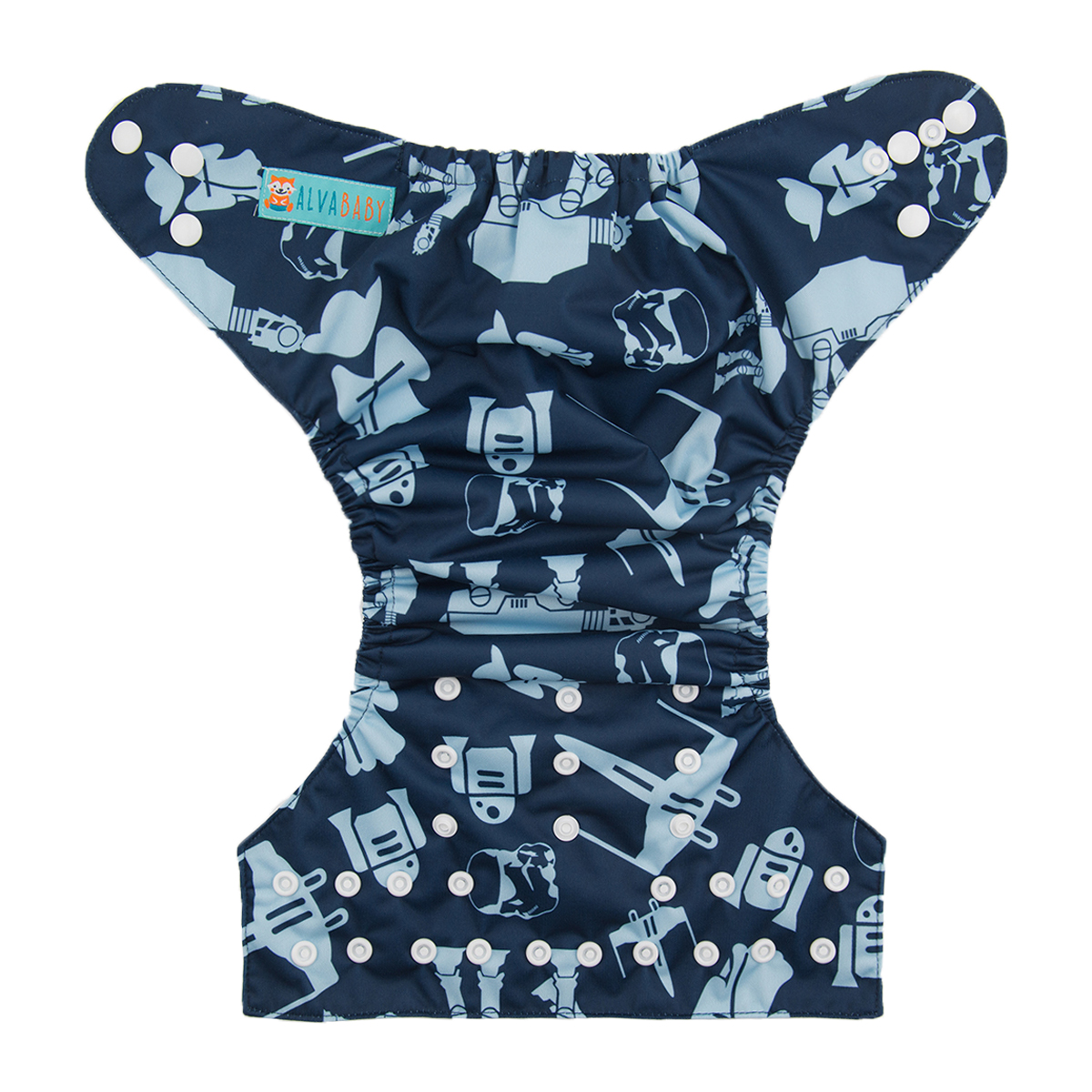 ALVABABY Print Cloth Diaper - One Size Adjustable Washable & Reusable Diaper with Pocket for Babies (Space, H091A)