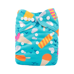 ALVABABY One Size Print Pocket Cloth Diaper -ice cream(H076A)