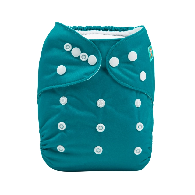 ALVABABY One Size Solid Color Pocket Cloth Diaper -Shaded Spruce(B33A)