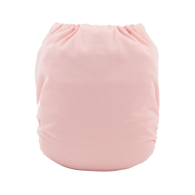ALVABABY One Size Solid Color Pocket Cloth Diaper -Light Pink(B19A)