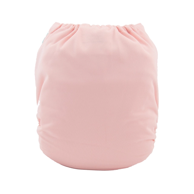 ALVABABY One Size Solid Color Pocket Cloth Diaper -Light Pink(B19A)