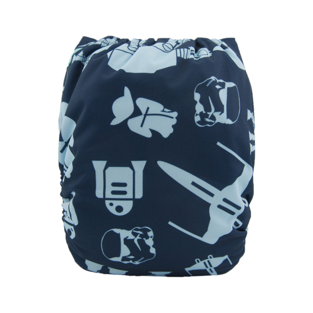 ALVABABY One Size Print Pocket Cloth Diaper -Space(H091A)