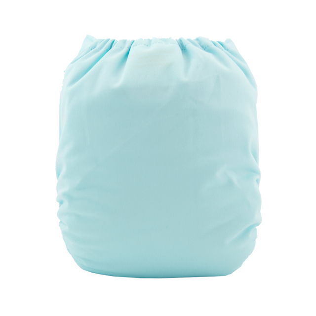 ALVABABY One Size Solid Color Pocket Cloth Diaper -Light blue(B03A)