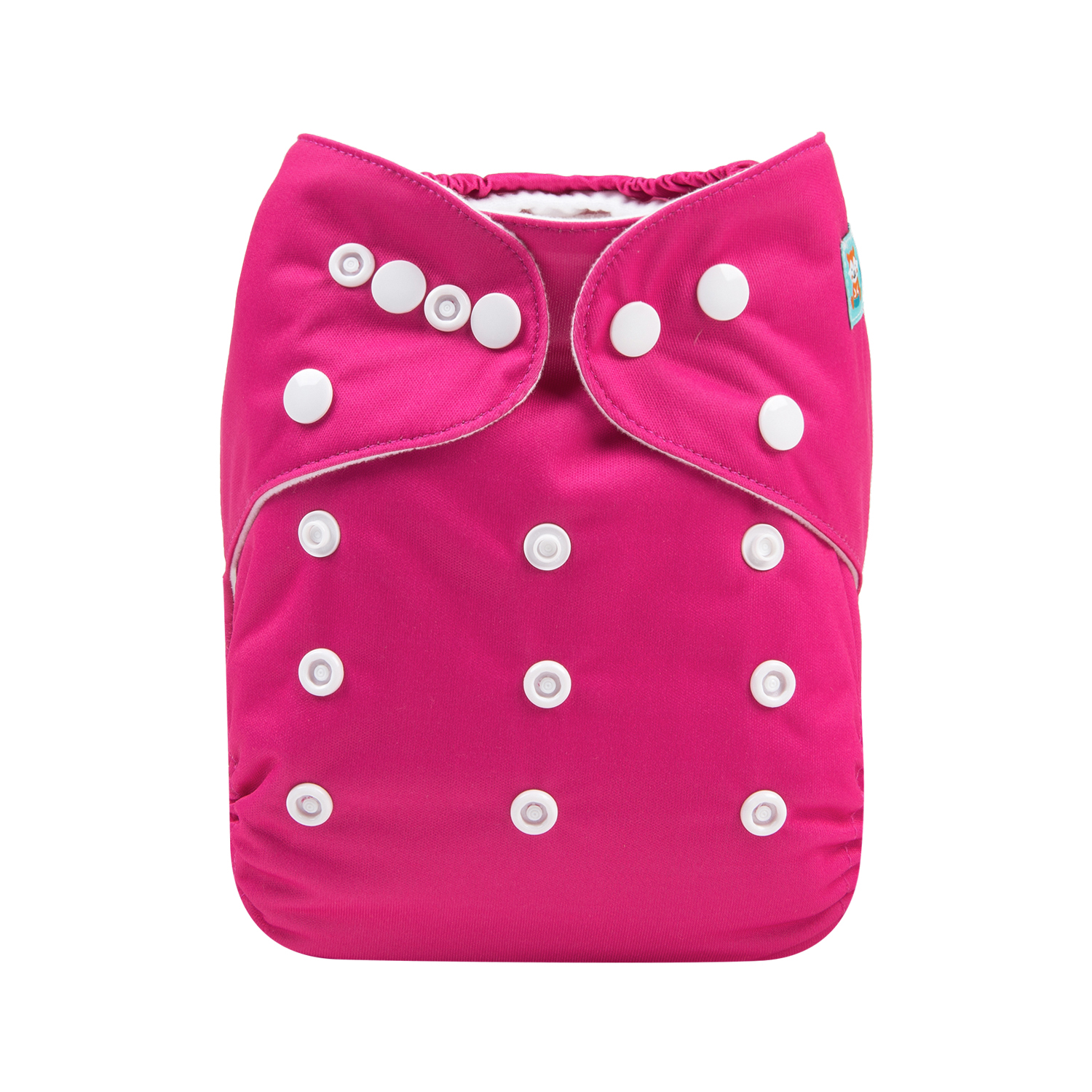 ALVABABY Solid Cloth Diaper - One Size Adjustable Washable & Reusable Diaper with Pocket for Babies (Pink Peacock, B34A)
