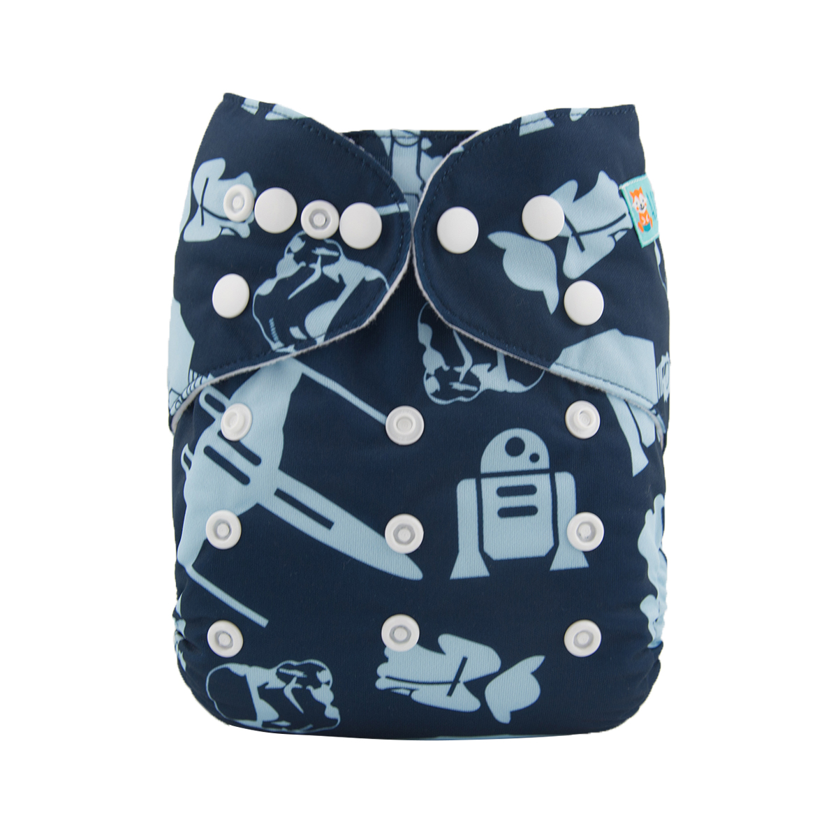 ALVABABY Print Cloth Diaper - One Size Adjustable Washable & Reusable Diaper with Pocket for Babies (Space, H091A)