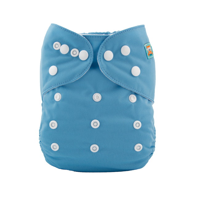 ALVABABY One Size Solid Color Pocket Cloth Diaper -Light Blue(B05A)