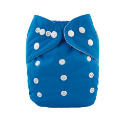 ALVABABY One Size Solid Color Pocket Cloth Diaper -Blue(B06A)