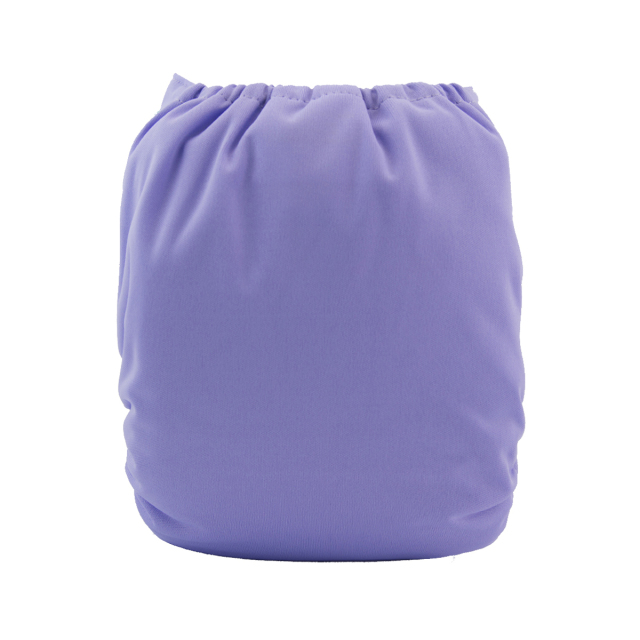 ALVABABY One Size Solid Color Pocket Cloth Diaper -Light Purple(B14A)